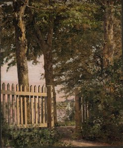 De Tuinpoort van het Huis van de Kunstenaar aan Blegdammen door Christen Købke