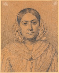 Portret van Antoinette Christiane Købke door Christen Købke