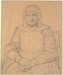 Portret van de moeder van de kunstenaar door Christen Købke