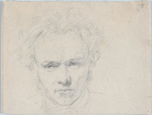 Portret van de beeldhouwer Hermann Ernst Freund door Christen Købke