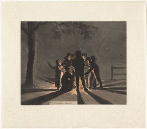 Kinderen rond een Sint-Maartensvuur