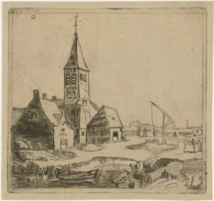 Dorpskerk door Christiaan Friedrich Ruppe