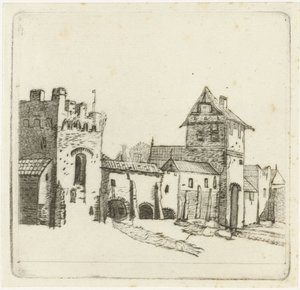 Stadsmuren door Christiaan Friedrich Ruppe