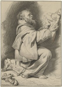 Heilige Franciscus van Assisi ontvangt het Christuskind van Maria