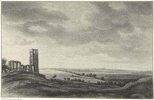 Landschap met ruïne door Christiaan Josi
