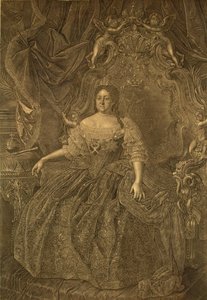 Portret van Keizerin Anna Ioannovna 1693-1740, 1740s door Christian Albrecht Wortmann