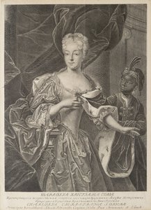 Portret van prinses Charlotte van Brunswijk-Wolfenbüttel 1694-1715, vrouw van tsarevitsj Alexei Petro door Christian Albrecht Wortmann