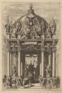 Triomfboog voor Lotharius II door Christian Engelbrecht and Johann Andreas Pfeffel, after Peter Schubert von Ehrenberg