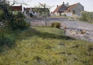 Een boerderij in Gretz door Christian Eriksen Skredsvig
