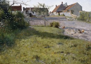 Een boerderij in Gretz door Christian Eriksen Skredsvig