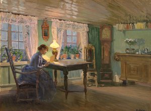 De blauwe woonkamer in Fleskum