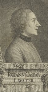Portret van de dichter en fysiognomist Johann Kaspar Lavater 1741-1801, 1773