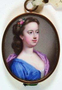 Lady Margaret Cavendish Holles Harley, 1733 door Christian Friedrich Zincke
