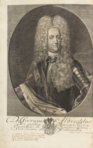 Portret van prins George Albert van Oost-Friesland 1690-1734, 1720 door Christian Fritzsch