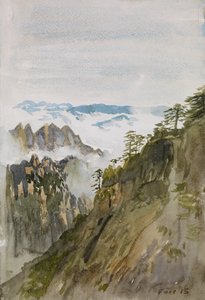Gele Bergdennen, Huangshan, 2015