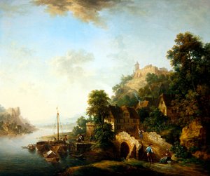 Een uitzicht op het dorp Braubach