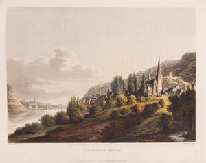 Bingen. Uit: Een schilderachtige tour langs de Rijn, 1820 door Christian Georg Schütz the Younger