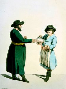 Kvass-verkoper, 1799 door Christian Gottfried Heinrich Geissler