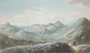 Uitzicht op de Taraktash-bergketen in de Krimbergen, 1810s door Christian Gottfried Heinrich Geissler