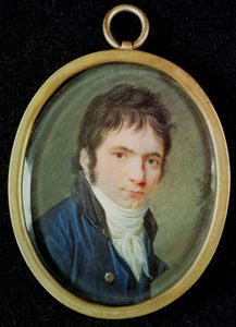 Miniatuurportret van Ludwig Van Beethoven (1770-1827) door Christian Hornemann