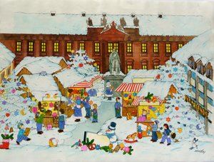 Kerstmarkt (Oude Stad, Erlangen Universiteit) door Christian Kaempf