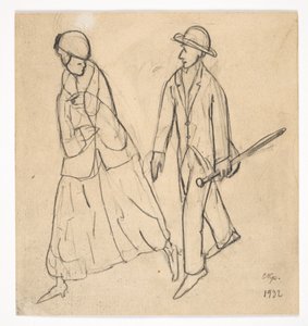 Twee figuren door Christian Kongstad Petersen