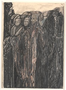 Drie figuren in een tuin door Christian Kongstad Petersen