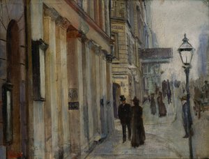 De hoek van Karl Johan straat en Dronningen straat