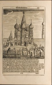 Moskou Illustratie uit Reizen naar de Grote Hertog van Muscovy en de Koning van Perzië door Adam Olea