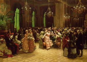 Het casino, Monte Carlo, 1884 door Christian Ludwig Bokelman