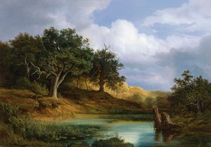 Eiken aan het water door Christian Morgenstern
