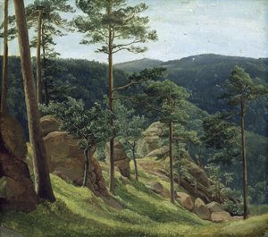 Uitzicht op de berg Brocken door Christian Morgenstern