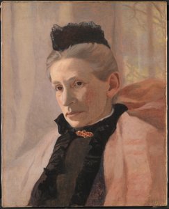 Frederikke von Scholten, née Arendrup, de schoonmoeder van de kunstenaar door Christian Mourier Petersen