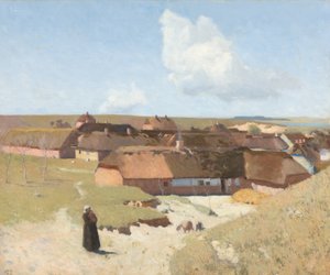 Jutlands landschap. Heldere dag in mei