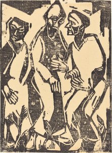 Deliberatie Beratung, 1913 door Christian Rohlfs