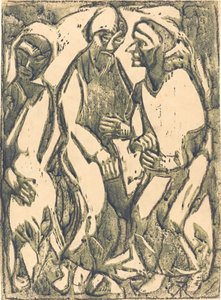 Deliberation Beratung, 1913 door Christian Rohlfs