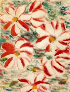 Rode bloemen door Christian Rohlfs