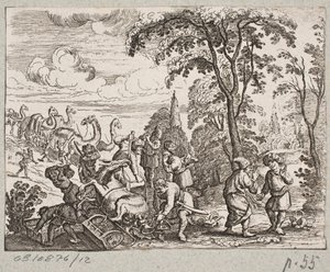 Illustratie voor Adam Olearius, “Persianischer Rosenthal von einem Sinnreichen Poeten Schich Saadi [...]”, Schleswig 1660 door Christian Rothgiesser