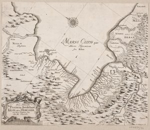 Kaart van de Kaspische Zee