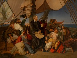 Columbus ontdekt de kusten van Amerika
