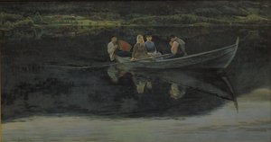 Midzomeravond in Noorwegen door Christian Skredsvig