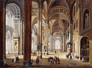 Het interieur van een renaissancekathedraal door Christian Stocklin