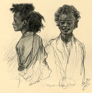 Bedoeïenenjongens in Aswan door Christian Wilhelm Allers