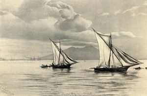 In de Baai van Napels, 1898 door Christian Wilhelm Allers