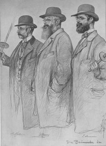 Martin Haller, Wilhelm Hauers, Wilhelm Emil Meerwein door Christian Wilhelm Allers