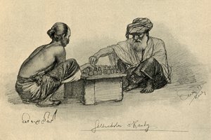 Geldschieter, Kandy, Ceylon door Christian Wilhelm Allers