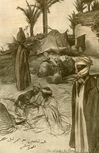 Aan de oevers van de Nijl in Caïro door Christian Wilhelm Allers