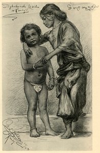 Singalese meisjes, Kandy, Ceylon, 1898 door Christian Wilhelm Allers