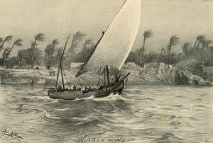 Storm uit het noorden op de Nijl, Egypte