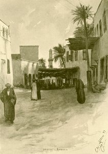 Straat in Aswan, Egypte, 1898 door Christian Wilhelm Allers
